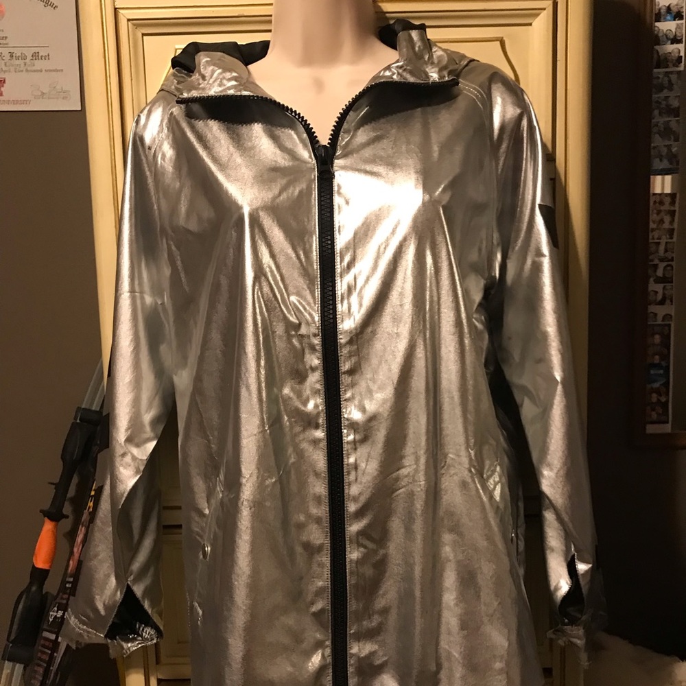 metallic bomber jacket